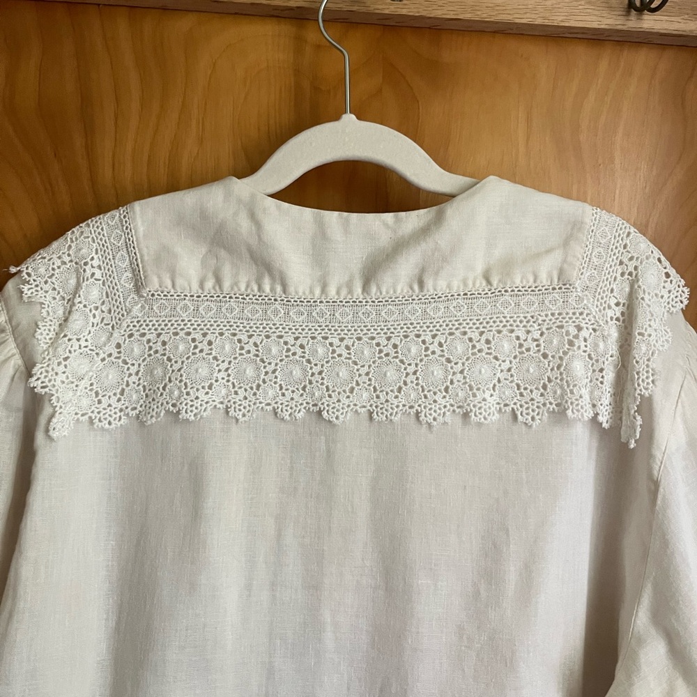 Vintage Cream Blouse - Picture 4 of 5